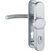 Hoppe Trondheim veiligheidsbeslag knop/kruk F69 PC55 RS met kerntrekbeveiliging RVS (afgerond) - SKG*** Hoppe Trondheim veiligheidsbeslag knop/kruk F69 PC55 RS met kerntrekbeveiliging RVS (afgerond) - SKG***