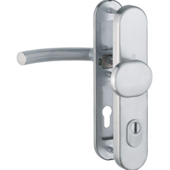 Hoppe Trondheim veiligheidsbeslag knop/kruk F69 PC55 RS met kerntrekbeveiliging RVS (afgerond) - SKG*** Hoppe Trondheim veiligheidsbeslag knop/kruk F69 PC55 RS met kerntrekbeveiliging RVS (afgerond) - SKG***