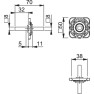 Hoppe kruk-montagemodule - deurdikte 38 t/m 42 mm - rechthoekig Hoppe kruk-montagemodule - deurdikte 38 t/m 42 mm - rechthoekig