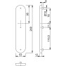 Hoppe geheel blind buitenschild RVS (afgerond) - SKG***