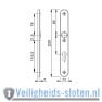 Hoppe buiten- en binnen smalschildF1 PC55 met kerntrekbeveiliging (afgerond) - SKG***