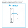 Hoppe geheel blind buitenschild RVS (rechthoekig) - SKG***