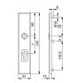Hoppe los buitenschild F69 PC72 met kerntrekbeveiliging RVS (rechthoekig) - SKG***