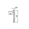 Hoppe London kruk t.b.v. rolluik - Aluminium F1 - dikte 38 t/m 58 mm