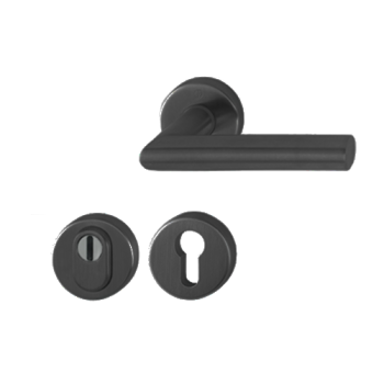 Hoppe Amsterdam voordeur rozetbeslag met kerntrekbeveiliging (rond) zwart - DD38-58 mm - SKG*** Hoppe Amsterdam voordeur rozetbeslag met kerntrekbeveiliging (rond) zwart - DD38-58 mm - SKG***