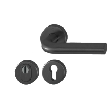 Hoppe Bonn voordeur rozetbeslag met kerntrekbeveiliging (rond) zwart - DD38-58 mm - SKG*** Hoppe Bonn voordeur rozetbeslag met kerntrekbeveiliging (rond) zwart - DD38-58 mm - SKG***