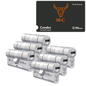 M&C Condor cilinder met kerntrekbeveiliging (6x) - SKG***