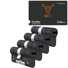 M&C Con&shy;dor ci&shy;lin&shy;der met kern&shy;trek&shy;be&shy;vei&shy;li&shy;ging (4x) - zwart - SKG***