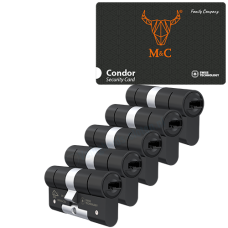 M&C Con&shy;dor ci&shy;lin&shy;der met kern&shy;trek&shy;be&shy;vei&shy;li&shy;ging (5x) - zwart - SKG***