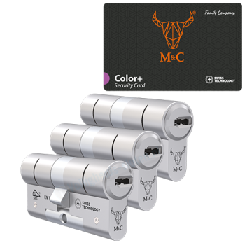 M&C Color+ cilinder met kerntrekbeveiliging (3x) - SKG***