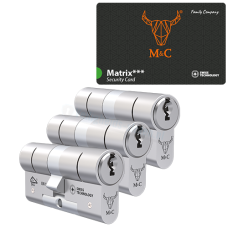 M&C Matrix cilinder met kerntrekbeveiliging (3x) - SKG*** M&C Matrix cilinder met kerntrekbeveiliging (3x) - SKG***
