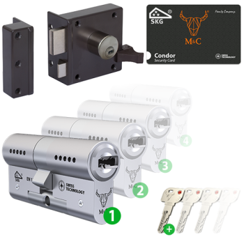 M&C Condor oplegslot (LIPS 1754) - Doornmaat 48 t/m 60 - Draairichting 2 - SKG*** M&C Condor oplegslot (LIPS 1754) - Doornmaat 48 t/m 60 - Draairichting 2 - SKG***