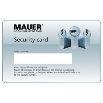 Mauer certificaat (vervangend sleutelcertificaat / veiligheidscertificaat) Mauer certificaat (vervangend sleutelcertificaat / veiligheidscertificaat)