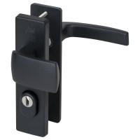 Nemef 3405-2 veiligheidsbeslag kortschild knop/ kruk zwart met kerntrekbeveiliging PC55 deurdikte 38 tot 45 mm SKG3 Nemef 3405-2 veiligheidsbeslag kortschild knop/ kruk zwart met kerntrekbeveiliging PC55 deurdikte 38 tot 45 mm SKG3