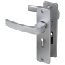 Nemef 3407-2 veiligheidsbeslag kortschild kruk/ kruk met kerntrekbeveiliging PC55 deurdikte 38 tot 45 mm SKG3