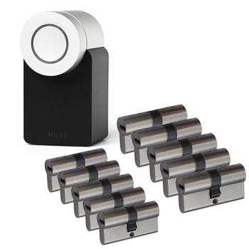 Nuki Smart Lock 2.0 + NF4 cilinder met kerntrekbeveiliging (10x) - SKG***