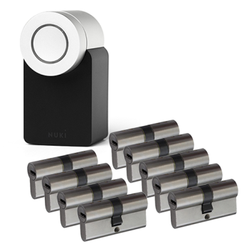 Nuki Smart Lock 2.0 + NF4 cilinder met kerntrekbeveiliging (9x) - SKG***