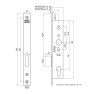 Nemef kastslot rechthoekig DM35 nachtschoot 245x24 RVS Dr. 1-2-3-4 Nemef kastslot rechthoekig DM35 nachtschoot 245x24 RVS Dr. 1-2-3-4