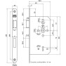 Nemef klavierslot afgerond DM60 mm dag- en nachtschoot 235 mmx20 mm RVS Dr. 2+4 Nemef klavierslot afgerond DM60 mm dag- en nachtschoot 235 mmx20 mm RVS Dr. 2+4