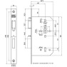 Nemef klavierslot rechthoekig DM60 mm dag- en nachtschoot 235 mmx24 mm Wit Dr. 1+3 Nemef klavierslot rechthoekig DM60 mm dag- en nachtschoot 235 mmx24 mm Wit Dr. 1+3