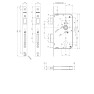 LIPS cilinderslot afgerond PC72 mm DM55 mm dag- en nachtschoot 235 mmx20 mm RVS Dr. 1-2-3-4 LIPS cilinderslot afgerond PC72 mm DM55 mm dag- en nachtschoot 235 mmx20 mm RVS Dr. 1-2-3-4