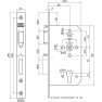 Nemef cilinderslot rechthoekig PC72 mm DM60 mm dag- en nachtschoot 235 mmx24 mm Wit Dr. 2+4 Nemef cilinderslot rechthoekig PC72 mm DM60 mm dag- en nachtschoot 235 mmx24 mm Wit Dr. 2+4