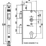 Nemef cilinderslot afgerond  PC72  DM50 dag- en nachtschoot 207x20  Wit Dr. 1-2-3-4