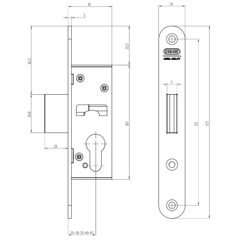 Nemef kastslot afgerond DM30 nachtschoot 175x24 RVS Dr. 1-2-3-4 Nemef kastslot afgerond DM30 nachtschoot 175x24 RVS Dr. 1-2-3-4