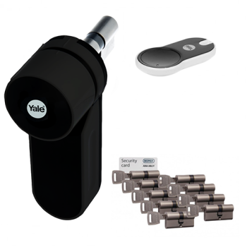 Yale ENTR zwart + NF3 cilinder met kerntrekbeveiliging (10x) - SKG*** Yale ENTR zwart + NF3 cilinder met kerntrekbeveiliging (10x) - SKG***