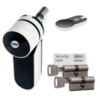 Yale ENTR wit + NF3 cilinder met kerntrekbeveiliging (3x) - SKG*** Yale ENTR wit + NF3 cilinder met kerntrekbeveiliging (3x) - SKG***