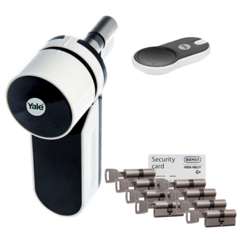 Yale ENTR wit + NF3 cilinder met kerntrekbeveiliging (9x) - SKG*** Yale ENTR wit + NF3 cilinder met kerntrekbeveiliging (9x) - SKG***
