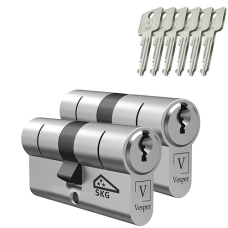 Vesper Secure+ SKG3 cilinder met kerntrekbeveiliging (2x) - SKG*** Vesper Secure+ SKG3 cilinder met kerntrekbeveiliging (2x) - SKG***