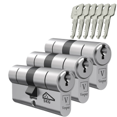 Vesper Secure+ SKG3 cilinder met kerntrekbeveiliging (3x) - SKG*** Vesper Secure+ SKG3 cilinder met kerntrekbeveiliging (3x) - SKG***