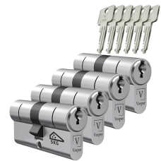 Vesper Secure+ SKG3 cilinder met kerntrekbeveiliging (4x) - SKG*** Vesper Secure+ SKG3 cilinder met kerntrekbeveiliging (4x) - SKG***