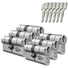 Vesper Secure+ SKG3 cilinder met kerntrekbeveiliging (6x) - SKG*** Vesper Secure+ SKG3 cilinder met kerntrekbeveiliging (6x) - SKG***