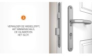 Intersteel Veiligheidsrozet SKG3 met kerntrekbeveiliging vierkant RVS geborsteld