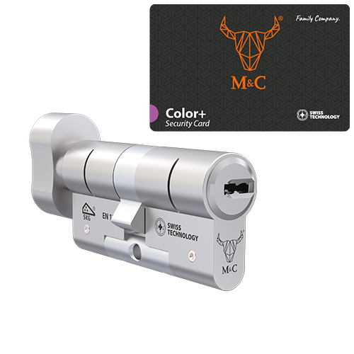 M&C Color+ knopcilinder met kerntrekbeveiliging - SKG*** M&C Color+ knopcilinder met kerntrekbeveiliging - SKG***
