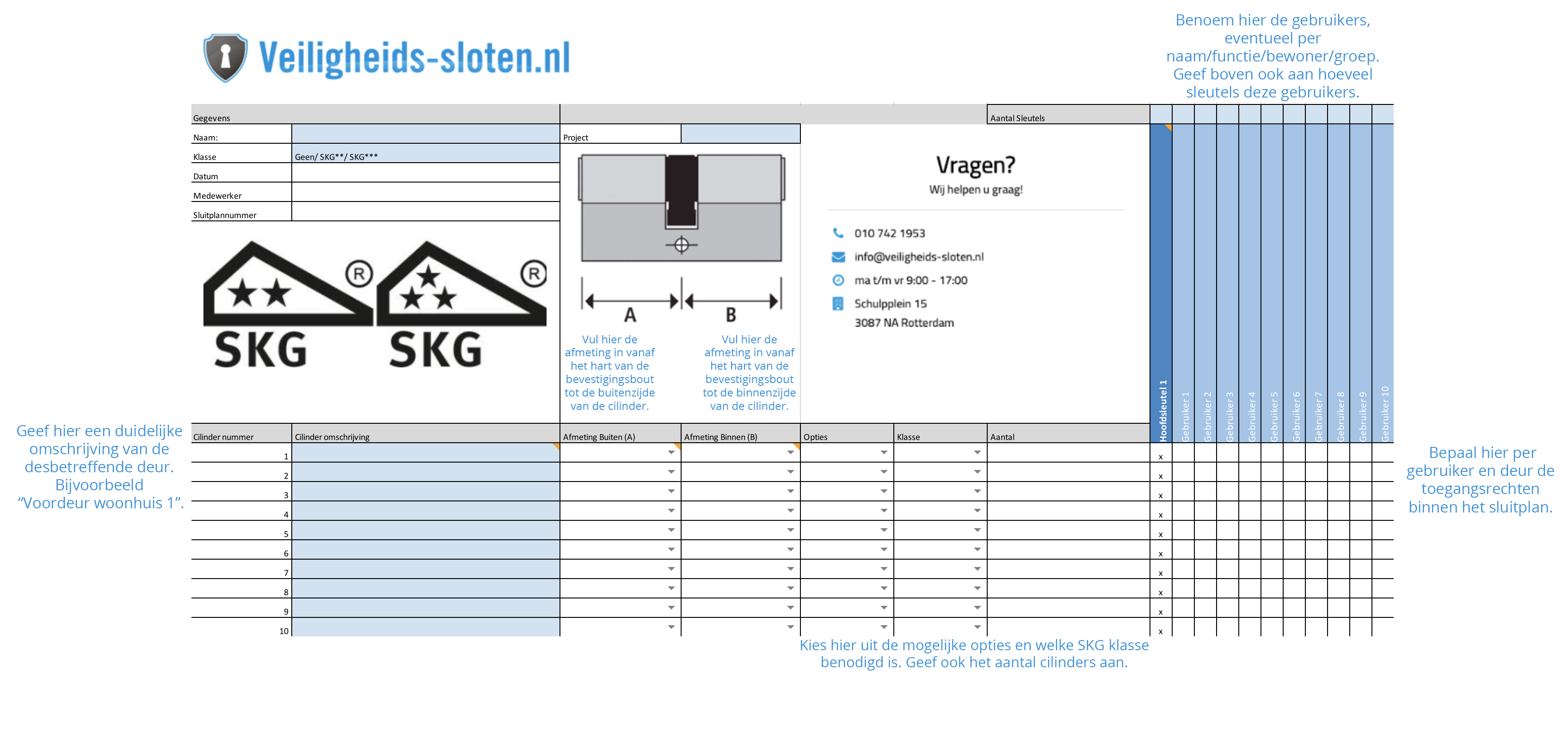 sluitplan voorbeeld
